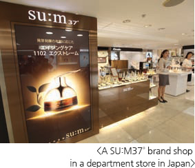 A SU:M37 brand shop in a department store in Japan